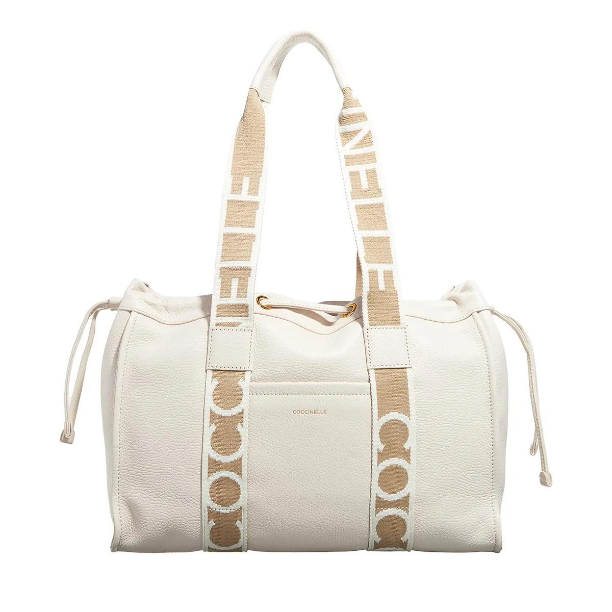 Coccinelle Schultertasche - Coccinelle2Day Signature - Gr. unisize - in Creme - für Damen von Coccinelle