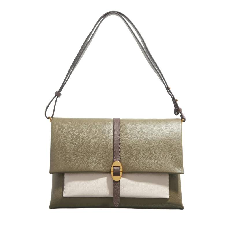 Coccinelle Schultertasche - Coccinelledorian Tricolor - Gr. unisize - in Creme - für Damen von Coccinelle