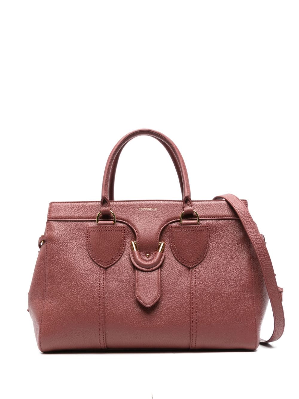 Coccinelle grained leather tote bag - Brown von Coccinelle