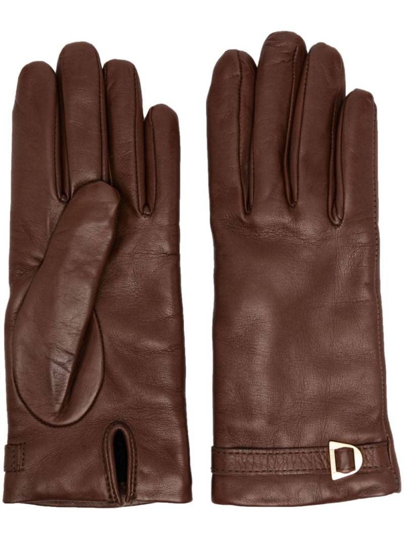 Coccinelle leather gloves - Brown von Coccinelle