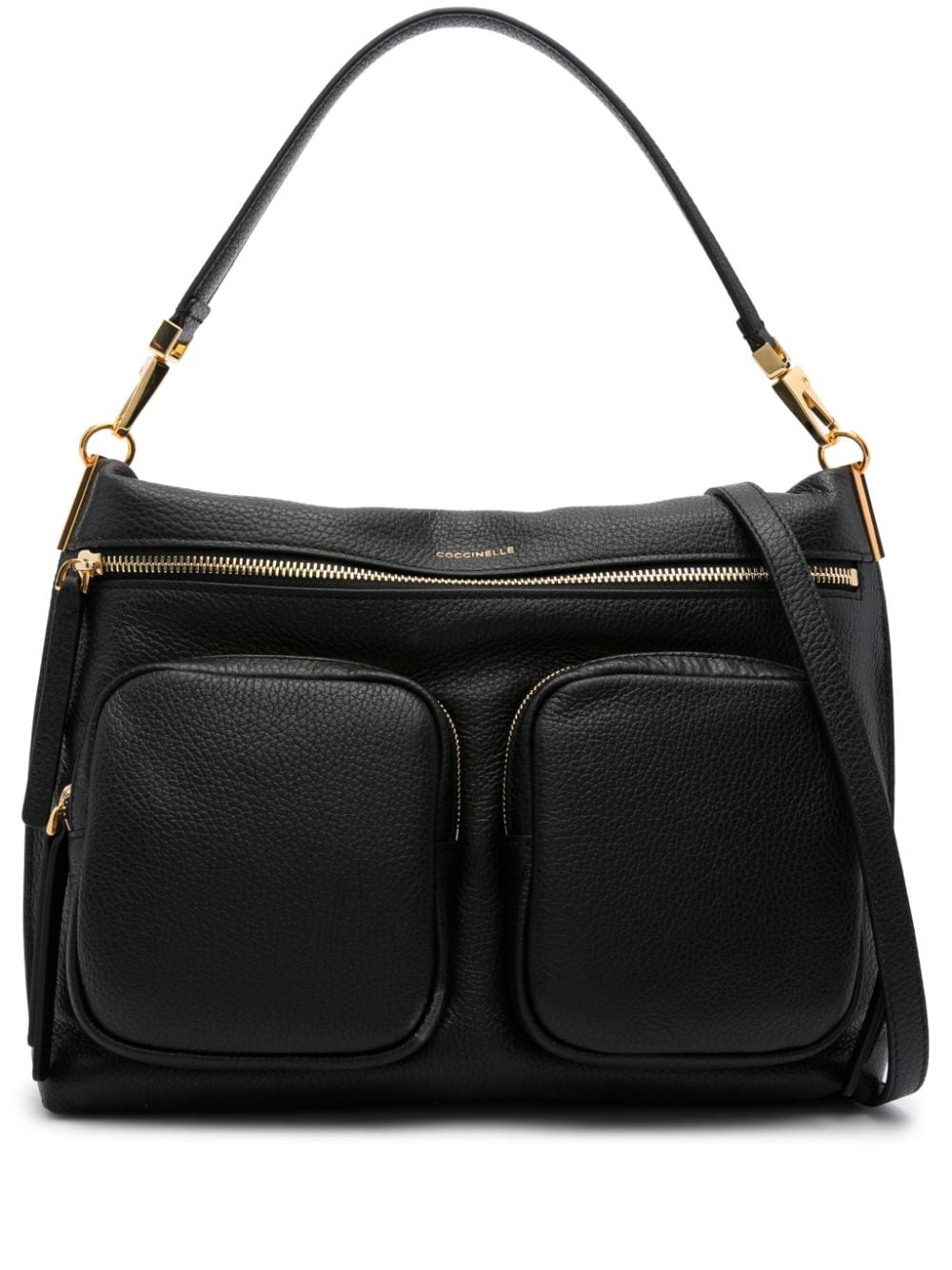 Coccinelle medium Hyle leather shoulder bag - Black von Coccinelle