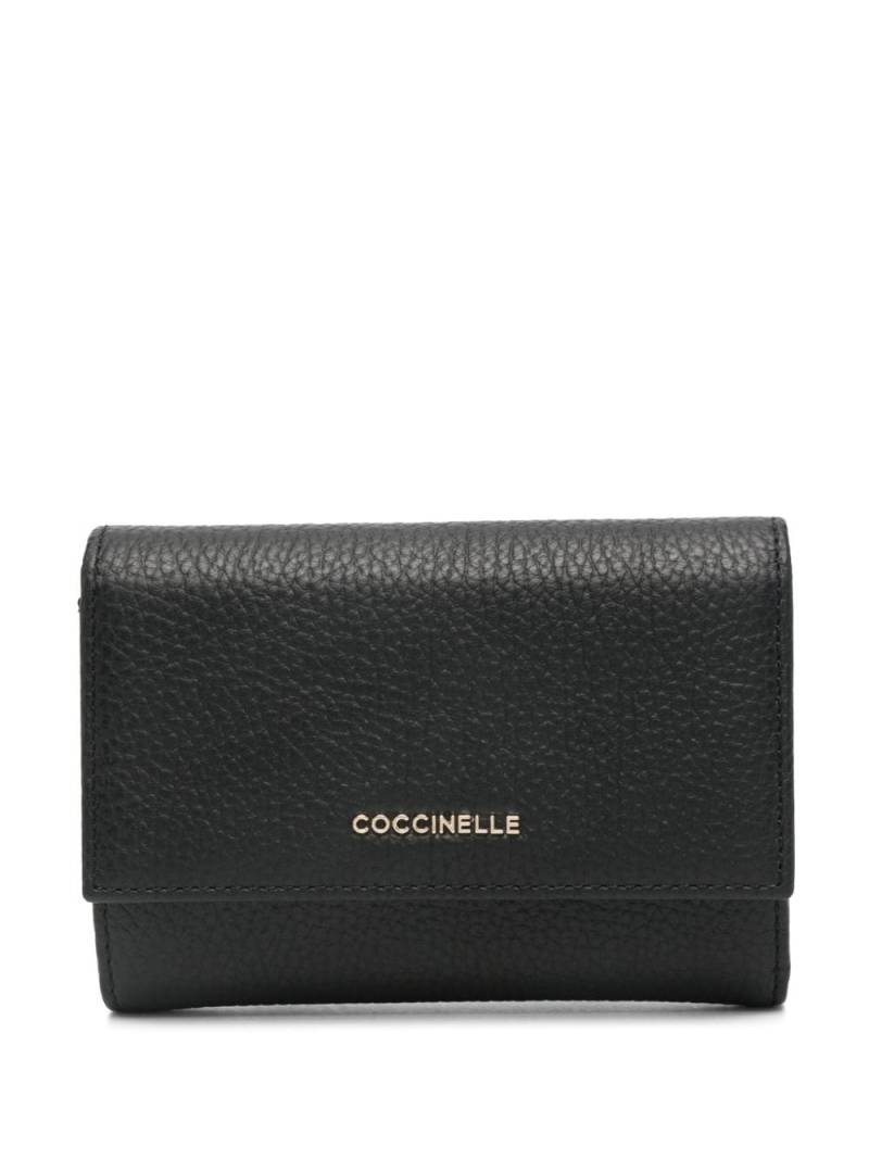 Coccinelle medium Metallic Soft leather wallet - Black von Coccinelle