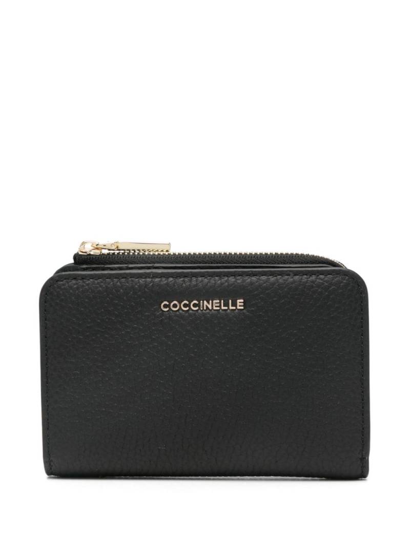 Coccinelle small Metallic Soft leather wallet - Black von Coccinelle