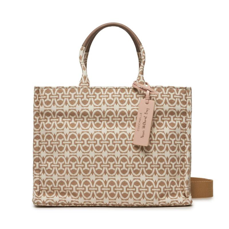 Handtasche Coccinelle MBD Never Without Bag Monogram E1 MBD 18 02 01 Beige von Coccinelle