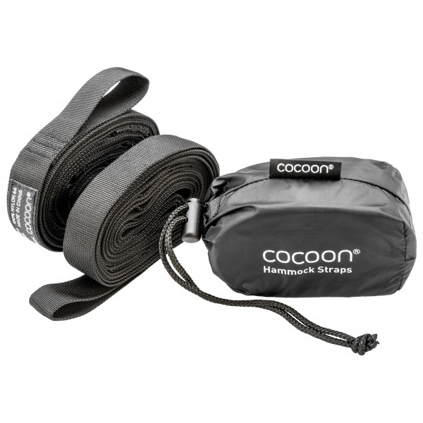 Cocoon - Hammock Straps Gr 2 x 300 cm schwarz/grau von Cocoon