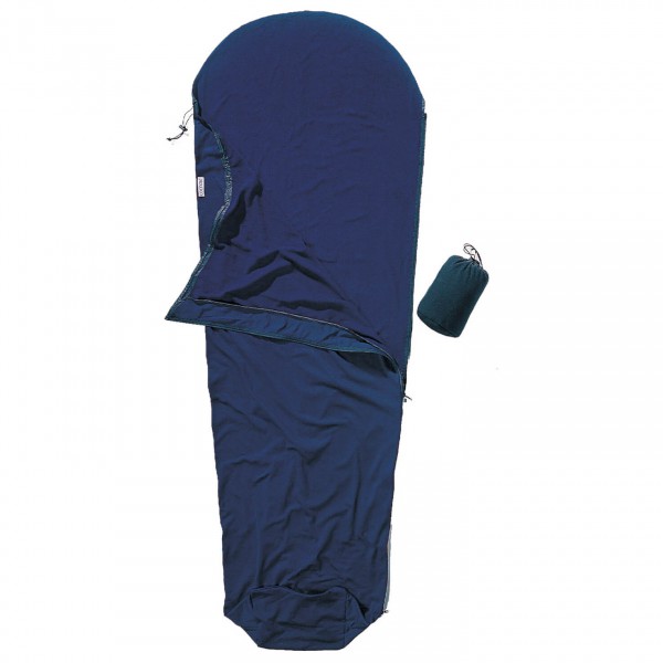 Cocoon - Micro-Fleece MummyLiner - Reiseschlafsack Gr 220 x 80/60 cm blau;schwarz/blau/lila von Cocoon