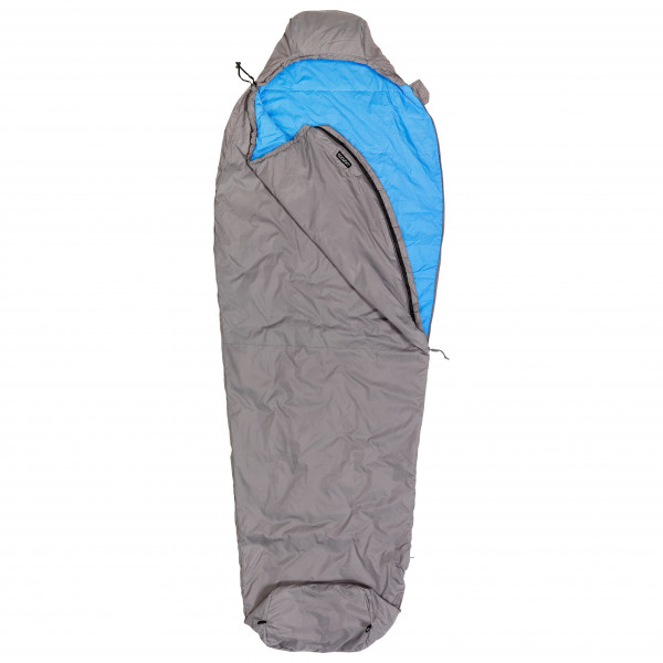 Cocoon - Mountain Wanderer - Kunstfaserschlafsack Gr 205x75/50 cm;220 x 80/55 cm grau/blau von Cocoon