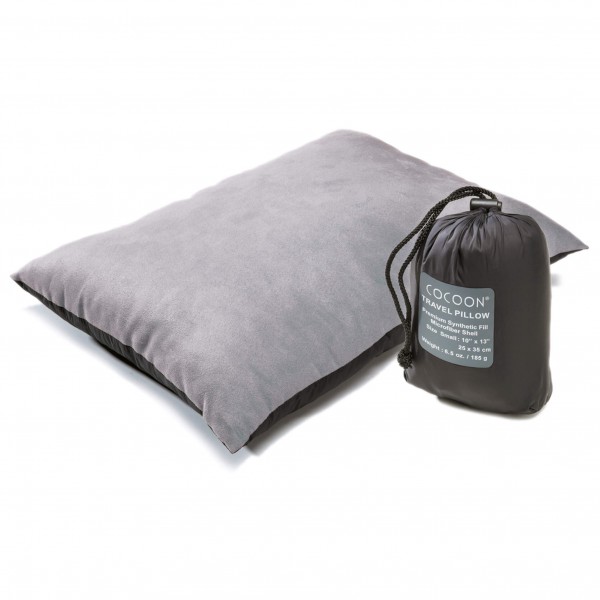 Cocoon - Travel Pillow Nylon - Kissen Gr Large - 33 x 43 cm grau von Cocoon