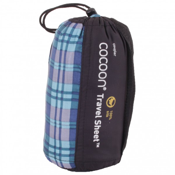 Cocoon - Travelsheet Coupler Silk - Reiseschlafsack Gr 220 x 83 cm grau von Cocoon