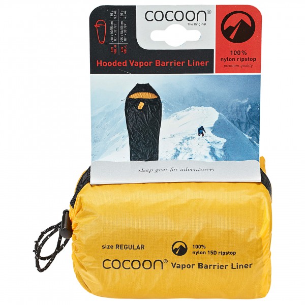 Cocoon - Vapor Barrier Mummyliner Ripstop Nylon Gr 210 x 80/55 cm - Regular bunt von Cocoon