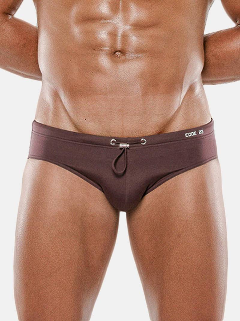 Badeslip Tan Herren Erdbraun S von Code22