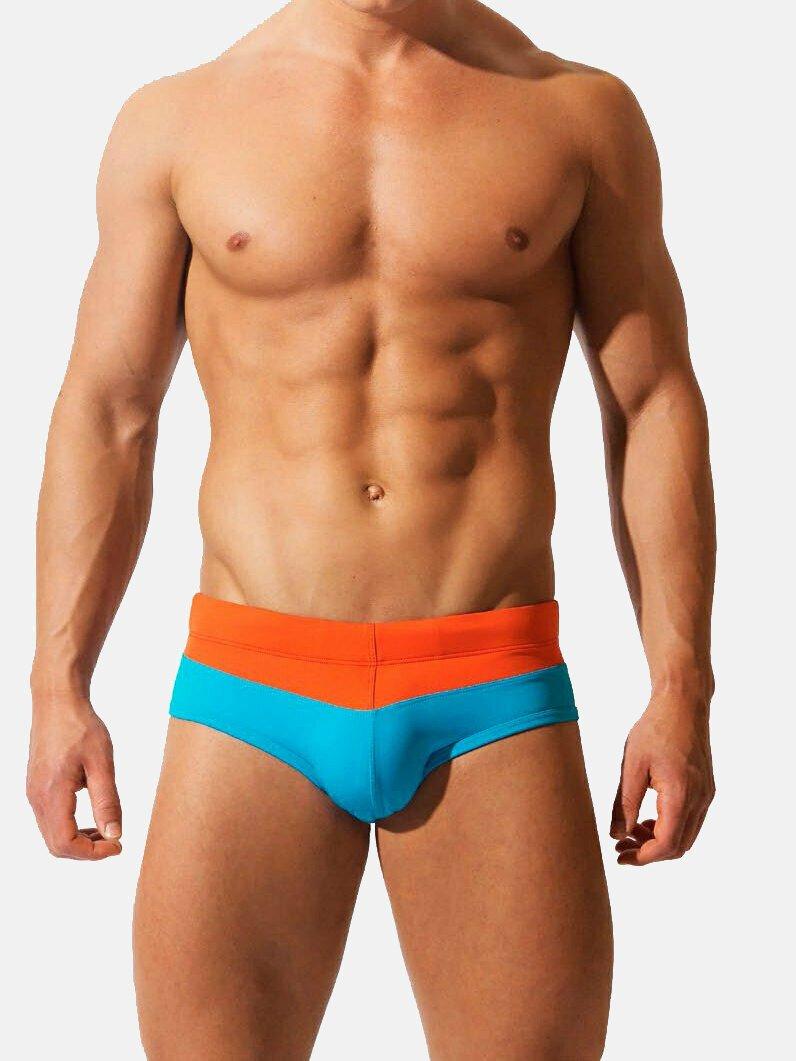 Push-up-badebekleidung Block Herren Rot Bunt S von Code22