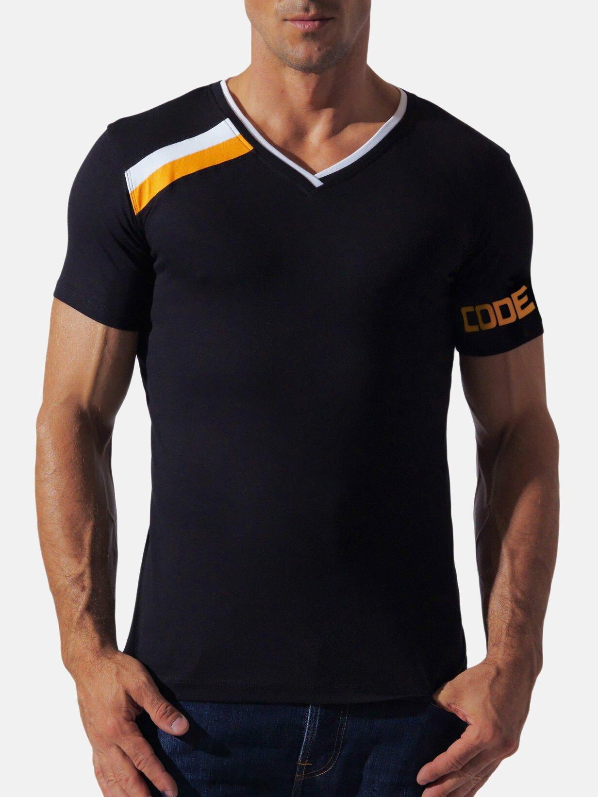 T-shirt Asymmetric Sport Herren Schwarz S von Code22