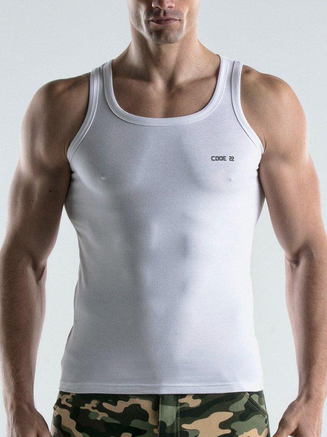 Tanktop Basic Herren Weiss M von Code22