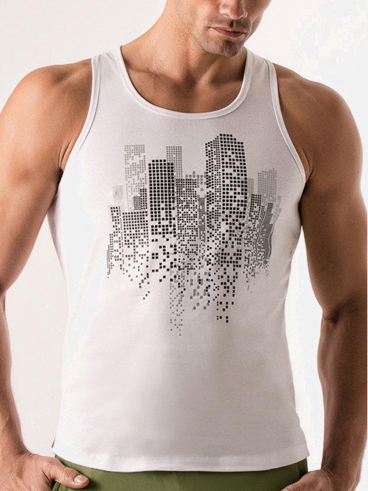 Tanktop City Herren Weiss M von Code22