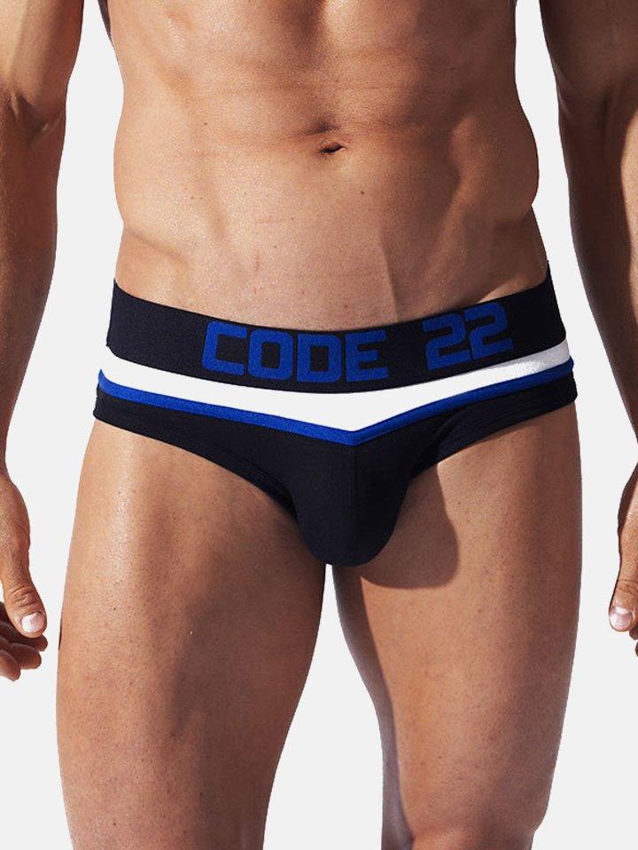 Briefs Double Stripe Herren Schwarz S von Code22