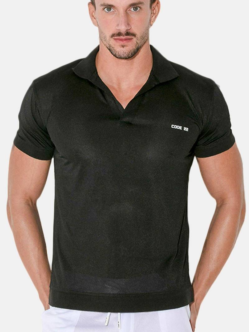 Polo-shirt Vivid Herren Schwarz M von Code22