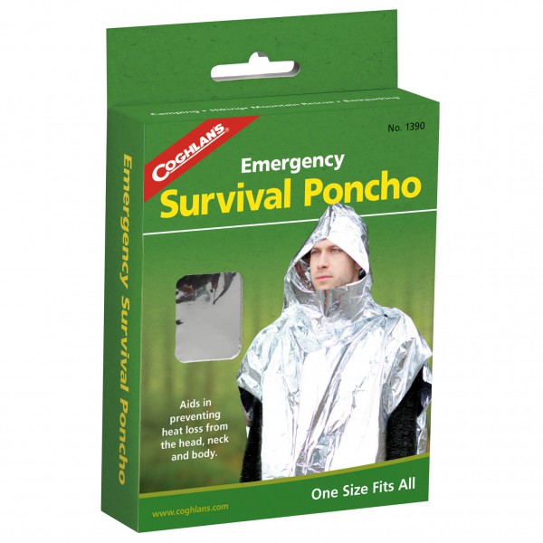 Coghlans - Survival-Poncho - Rettungsdecke grün/oliv