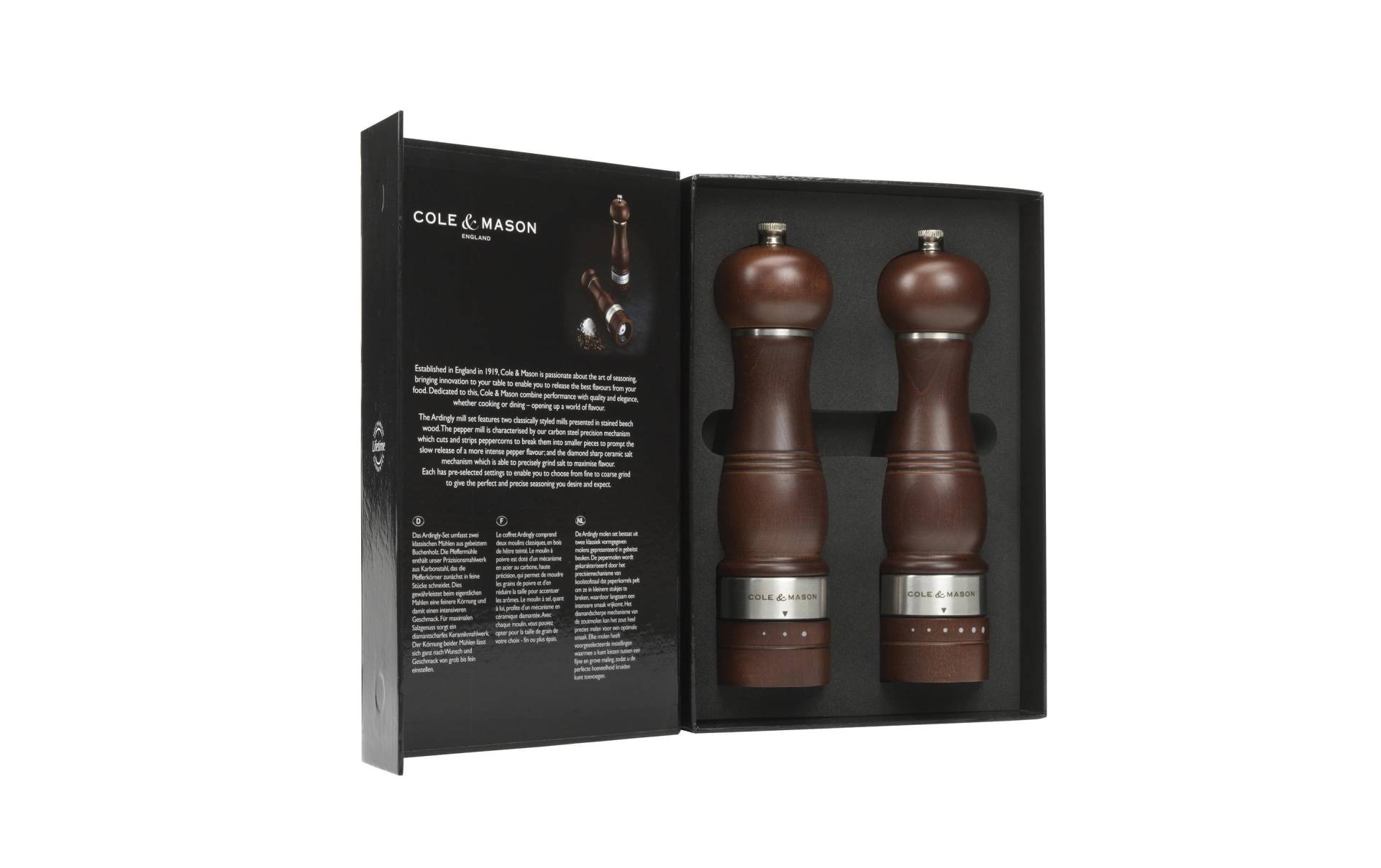 Cole & Mason Salz-/Pfeffermühle »Set Ardingly 22 cm, Braun« Cole & Mason Salz-/Pfeffermühle »Set Ardingly 22 cm, Braun« von Cole & Mason