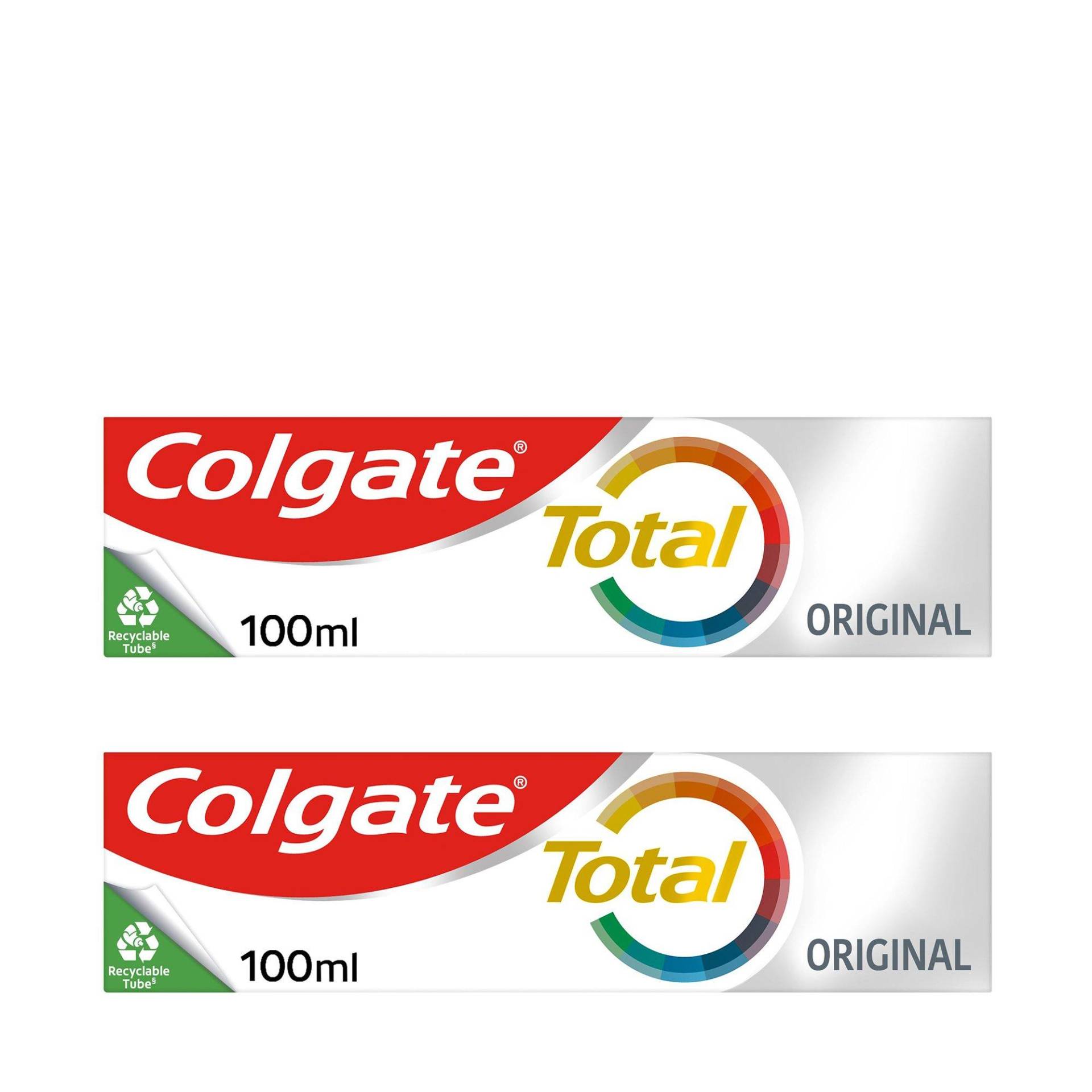 Total Original Zahnpasta, Rundumschutz Für Einen Gesunden Mund, Duo Damen  2X100ML von Colgate