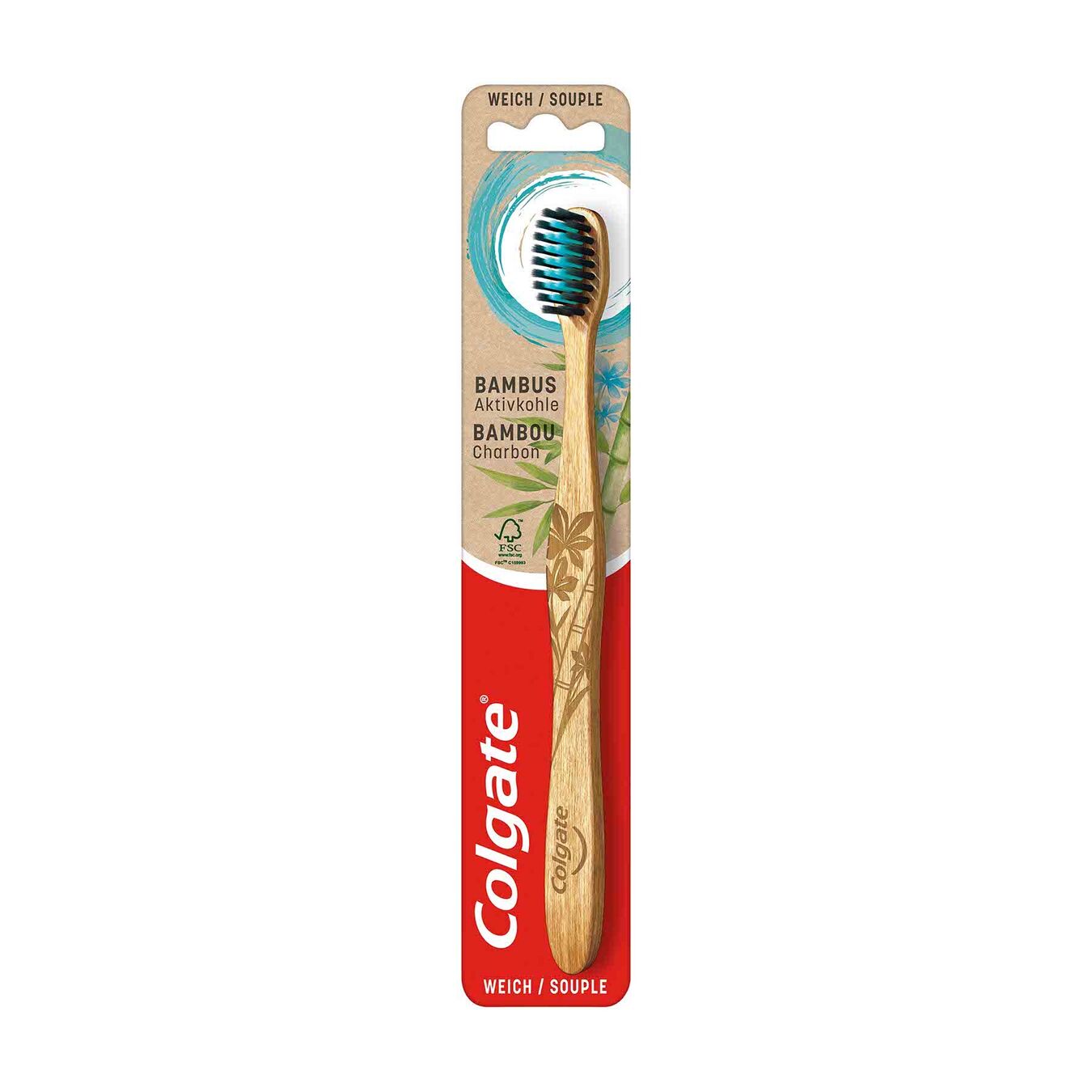 Colgate Bamboo Aktivkohle Weich Zahnbürste von Colgate