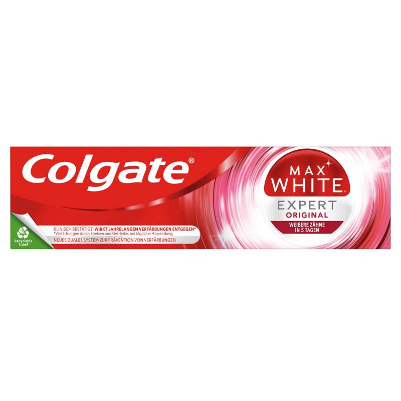 Colgate Max White Expert Original Zahnpasta gegen Langzeitverfärbungen von Colgate