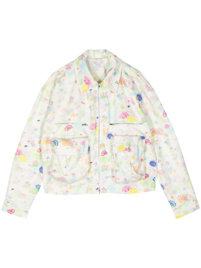 Collina Strada Bloom Doodle cotton twill jacket - Yellow von Collina Strada