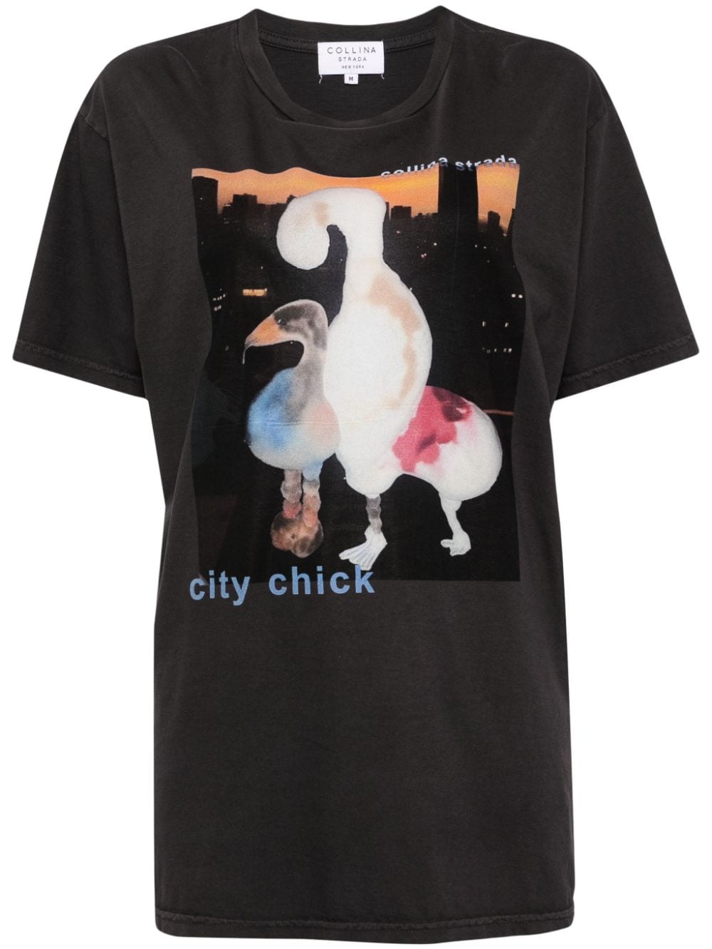 Collina Strada City Chick-print T-shirt - Grey von Collina Strada