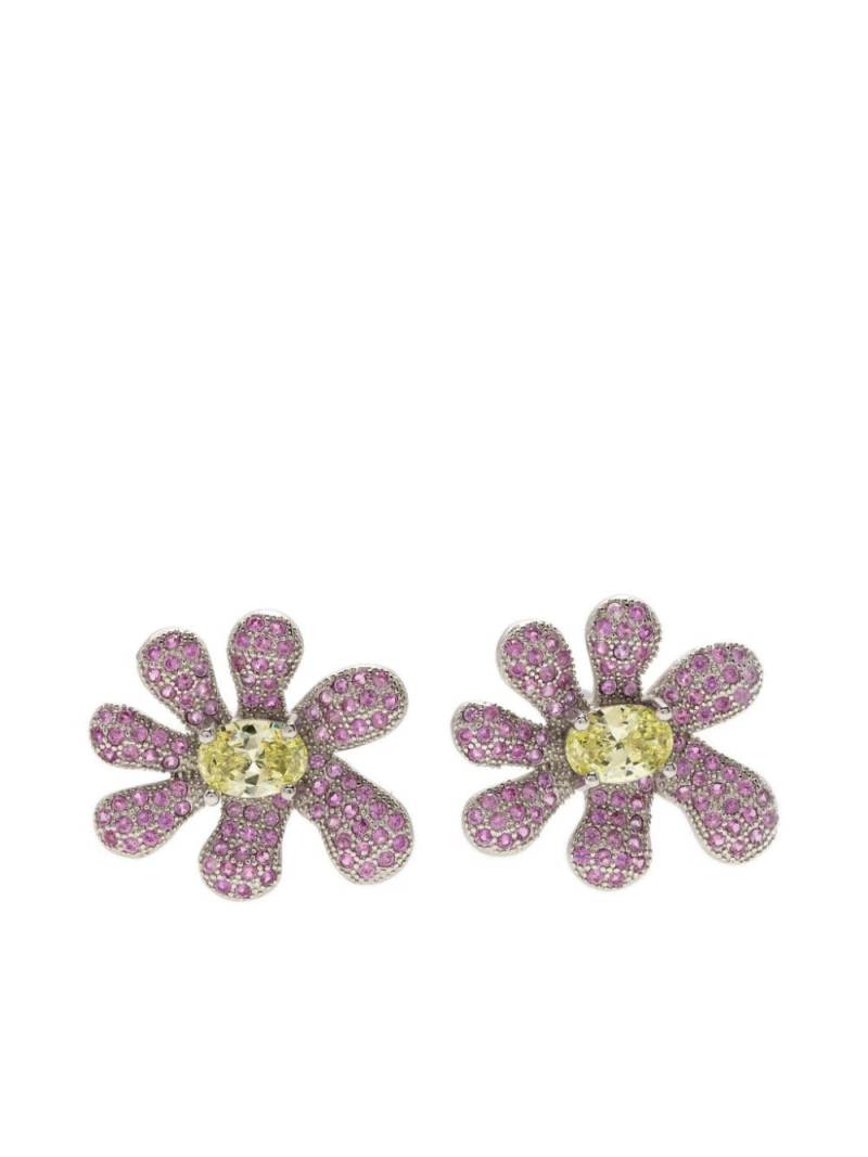 Collina Strada HOT PINK CANARY SQUASHED BLOSSOM EARRING - Silver von Collina Strada