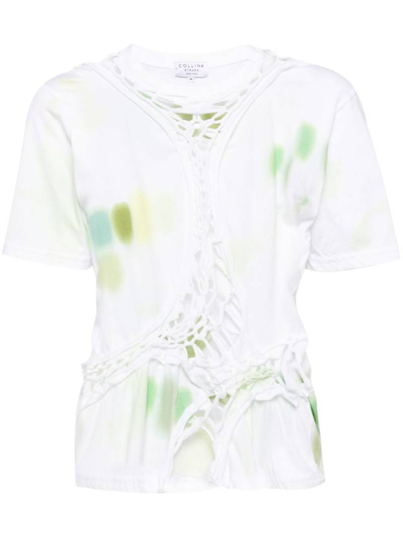 Collina Strada Lime Starbust-print T-shirt - White von Collina Strada