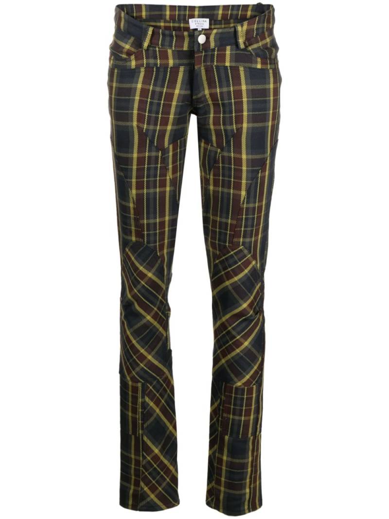 Collina Strada Rawr plaid skinny trousers - Blue von Collina Strada