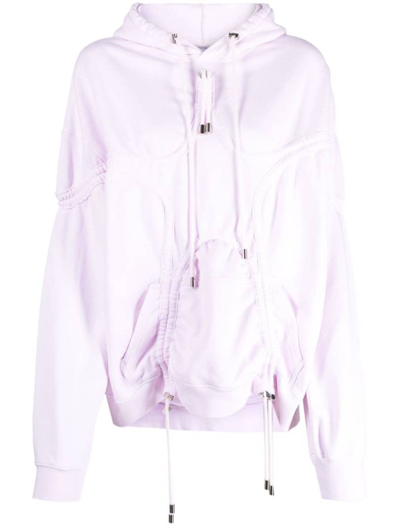 Collina Strada Star ruched cotton hoodie - Pink von Collina Strada