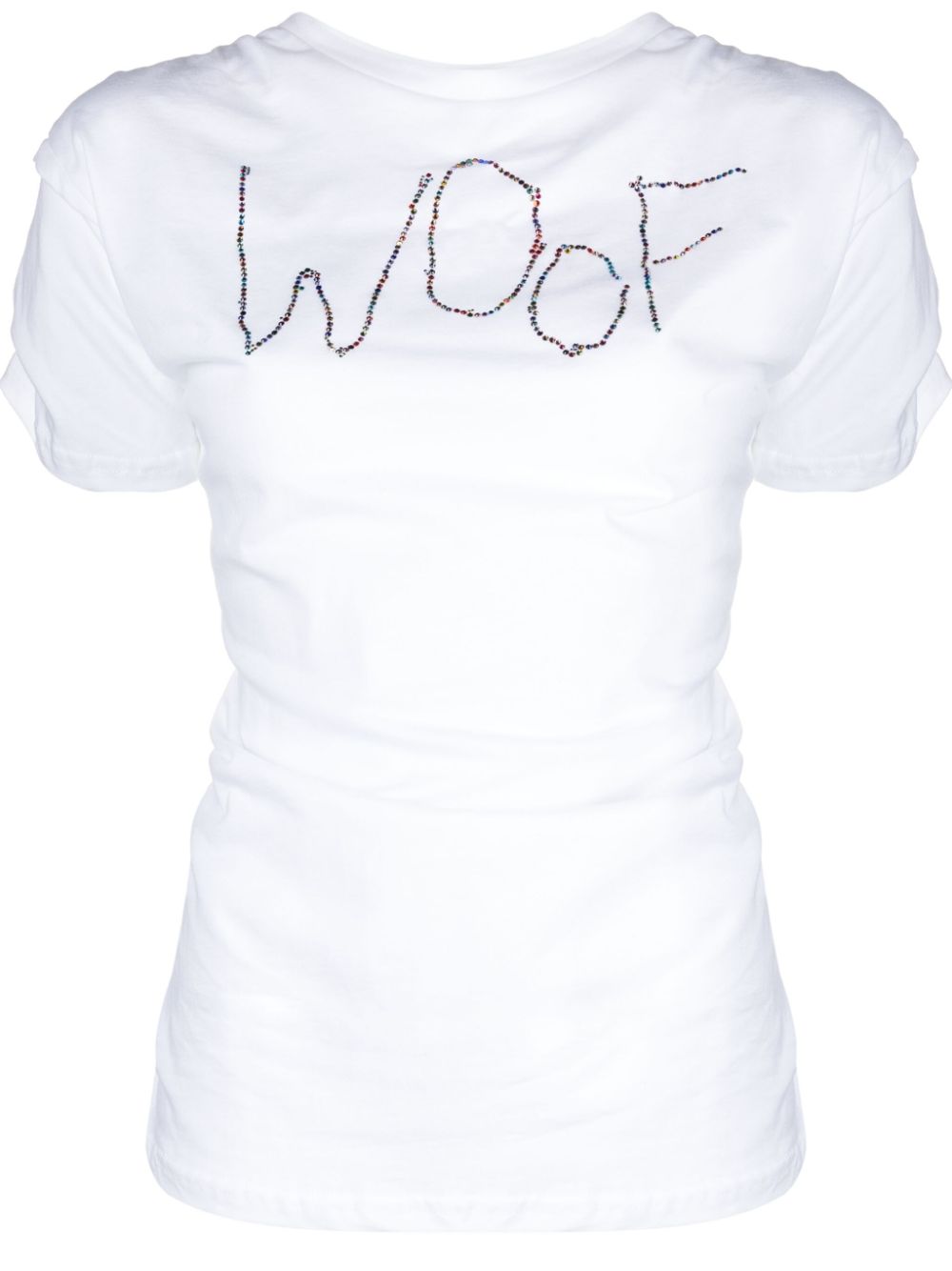 Collina Strada Woof rhinestone-embellished T-shirt - White von Collina Strada