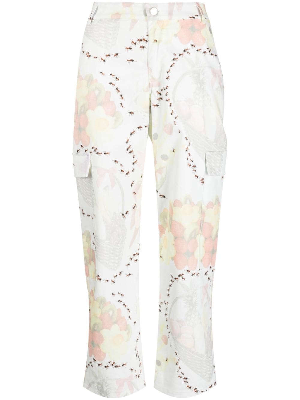 Collina Strada graphic-print trousers - White von Collina Strada