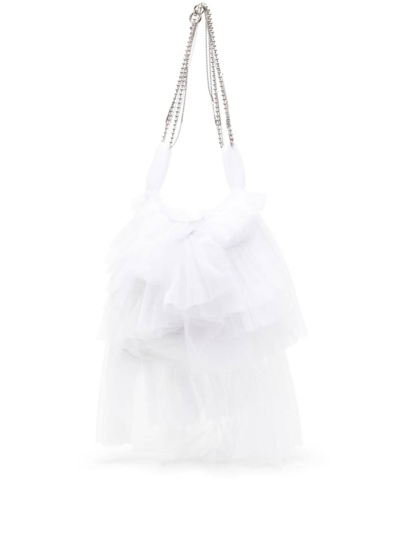 Collina Strada small Mist tulle crossbody bag - White von Collina Strada