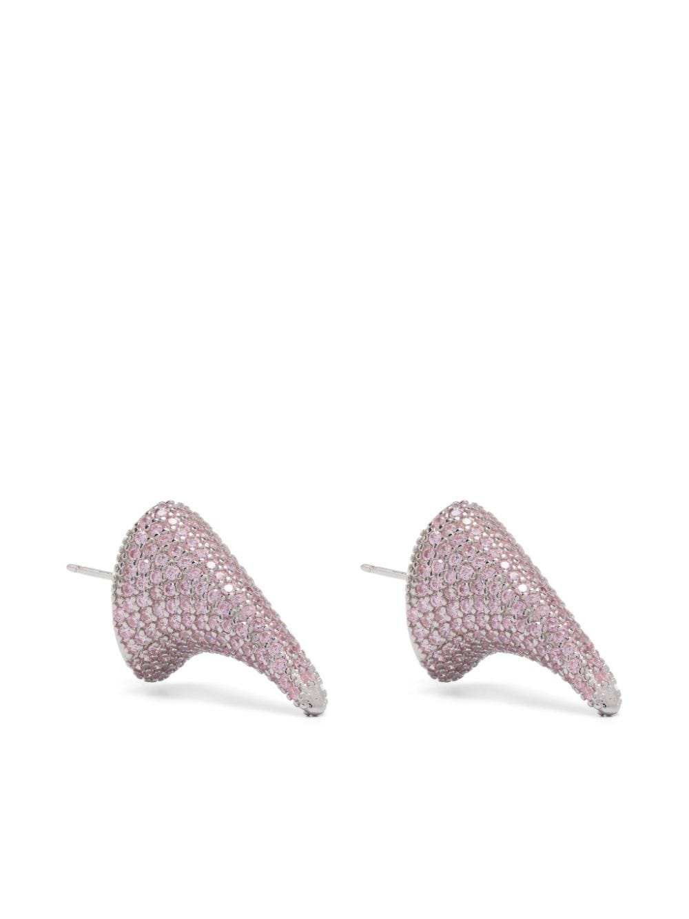 Collina Strada spike-shaped crystal earrings - Silver von Collina Strada