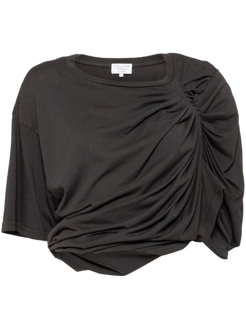 Collina Strada worn eva draped T-shirt - Black von Collina Strada