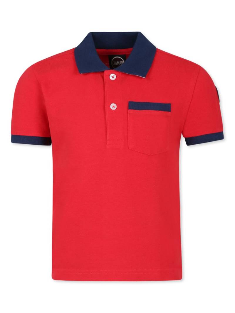 Colmar Kids logo-patch cotton polo shirt - Red von Colmar Kids