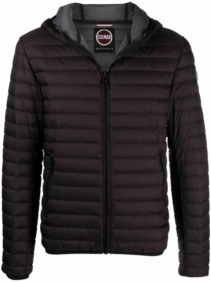 Colmar logo patch hooded puffer - Black von Colmar