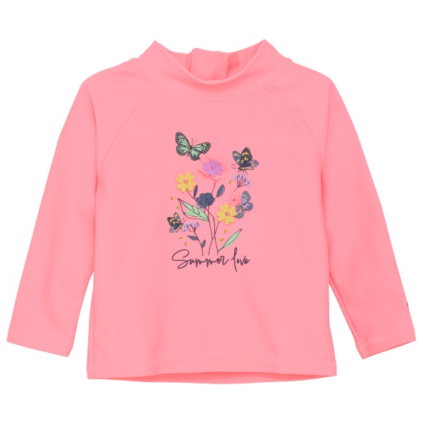 Color Kids - Baby T-Shirt L/S with Application - Lycra Gr 74 rosa von Color Kids