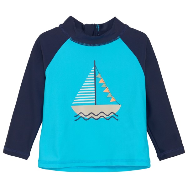 Color Kids - Baby T-Shirt L/S with Application - Lycra Gr 92 blau/türkis von Color Kids