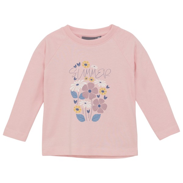 Color Kids - Baby T-Shirt with Chestprint L/S - Longsleeve Gr 104 rosa von Color Kids