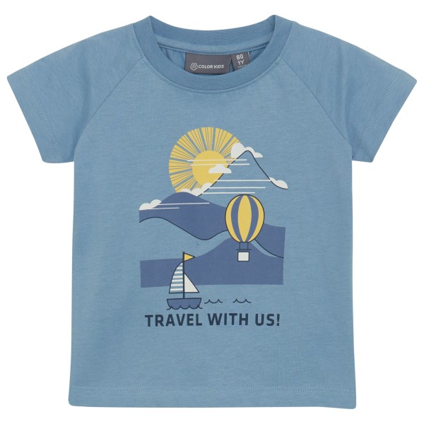 Color Kids - Baby T-Shirt with Chestprint S/S - T-Shirt Gr 104 blau/türkis von Color Kids