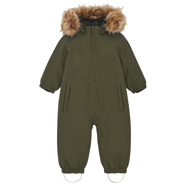 Color Kids - Baby's Coverall with fake Fur - Overall Gr 86 oliv von Color Kids