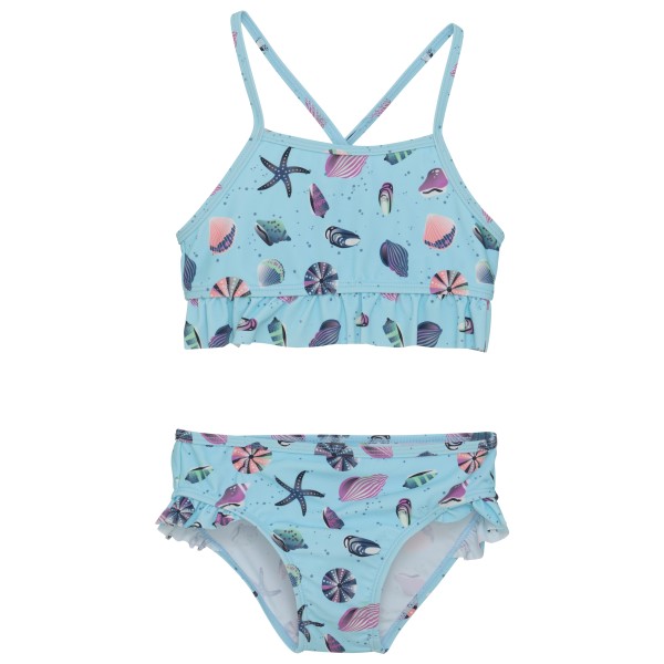 Color Kids - Kid's Bikini with Frills AOP - Bikini Gr 110 blau von Color Kids