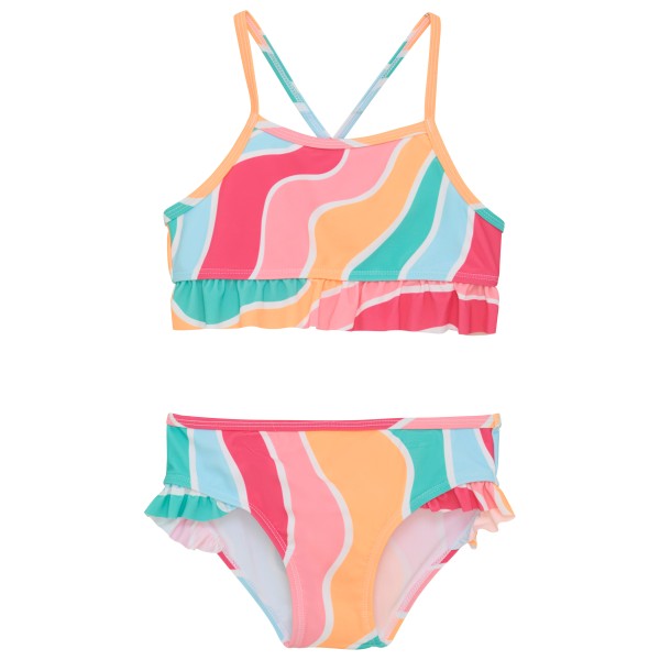Color Kids - Kid's Bikini with Frills AOP - Bikini Gr 128 rosa von Color Kids