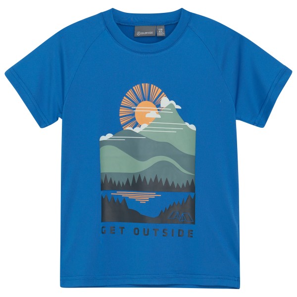 Color Kids - Kid's Boys T-Shirt with Print S/S - Funktionsshirt Gr 122 blau von Color Kids