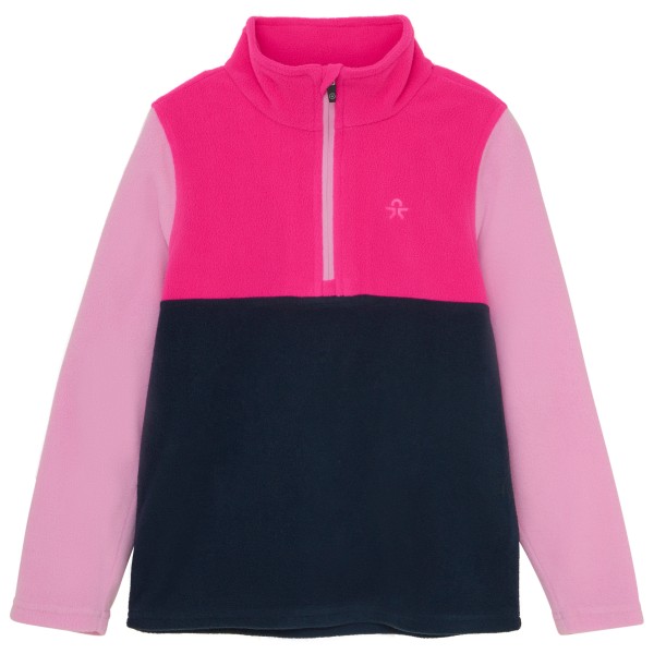 Color Kids - Kid's Fleece Pulli Colorblock - Fleecepullover Gr 122 rosa/blau von Color Kids