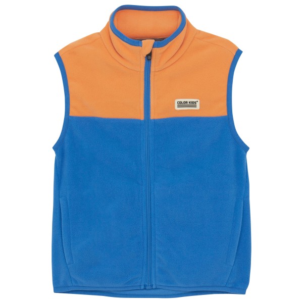 Color Kids - Kid's Fleece Waistcoat Colorblock - Fleecegilet Gr 110 blau von Color Kids