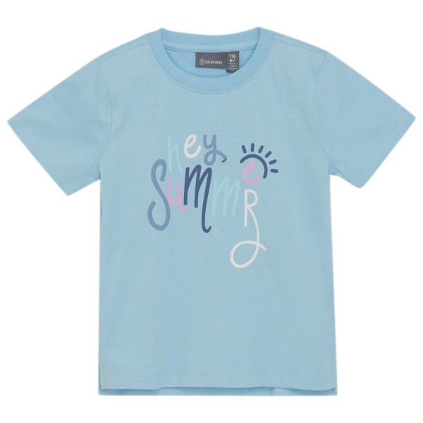 Color Kids - Kid's Girl Cotton T-Shirt with Print S/S - T-Shirt Gr 92 blau von Color Kids